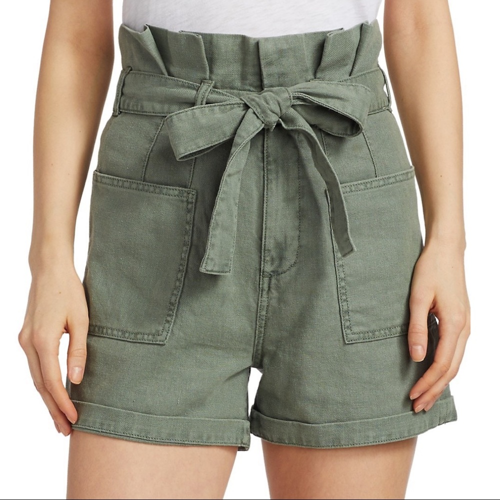 Joe’s Jeans Linen Army Paperbag Waist Cargo Shorts